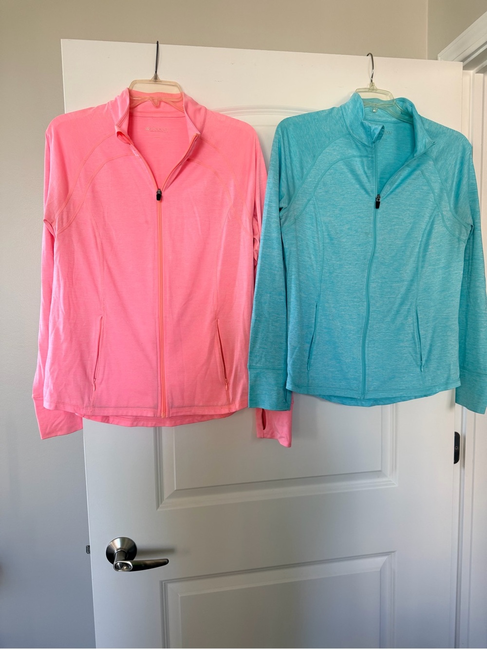 BUNDLE - 2 for $20 Women's Lightweight Full-Zip Athletic Jacket - Coral and Blue